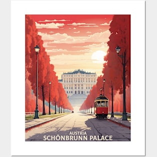 Schonbrunn Palace Austria Vintage Travel Retro Tourism Posters and Art